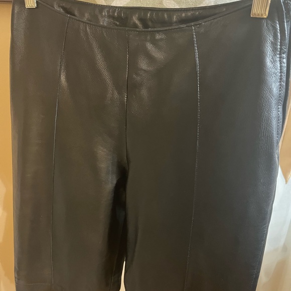 Danier Leather Straight Leg Pants with Slits - Picture 6 of 6